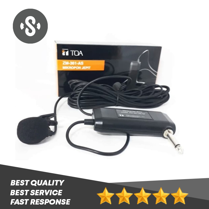 Mic TOA ZM-361 Mic Clip On TOA ORI 7 Meter Mic Imam Jepit TOA ZM361 AS