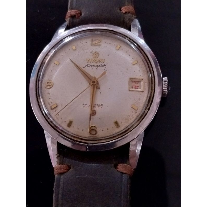 TITONI Airmaster 25 jewels Jam Tangan Pria automatic vintage 1220