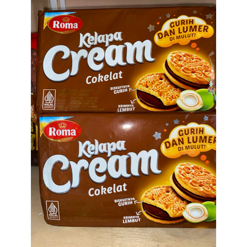 

Roma kelapa cream coklat