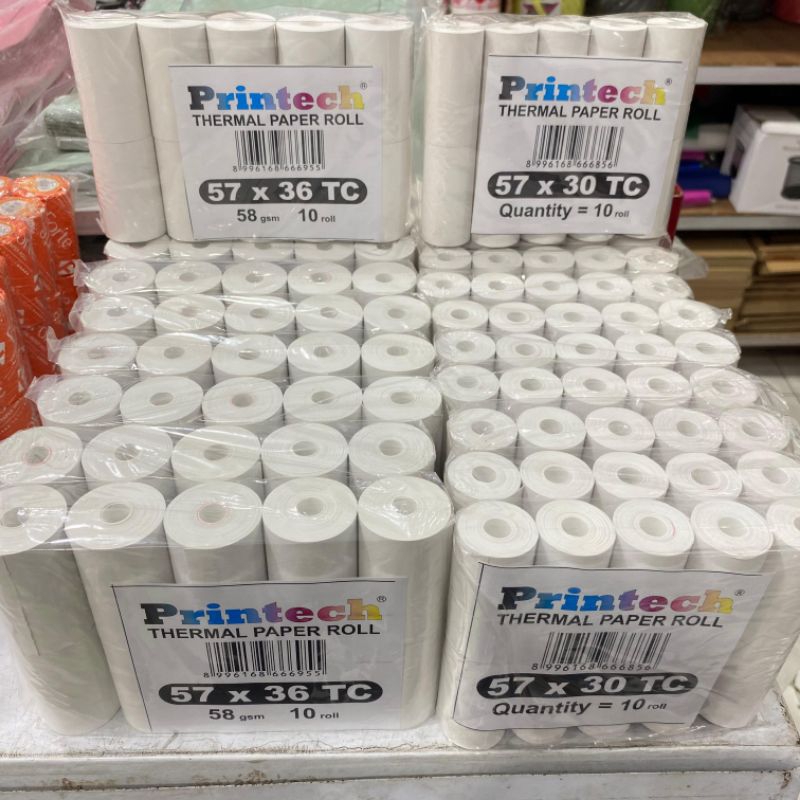 

Kertas Termal Rol untuk cetak struk merk PRINTECH Thermal Paper Rol berbagai ukuran