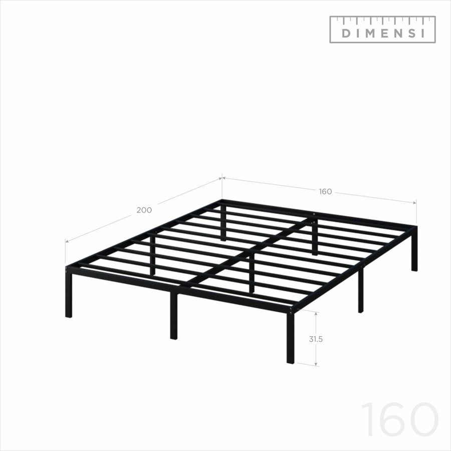 Citra Furniture SHUMO Dipan Ranjang Besi Minimalis Knock Down BED IN A BOX 160 x 200