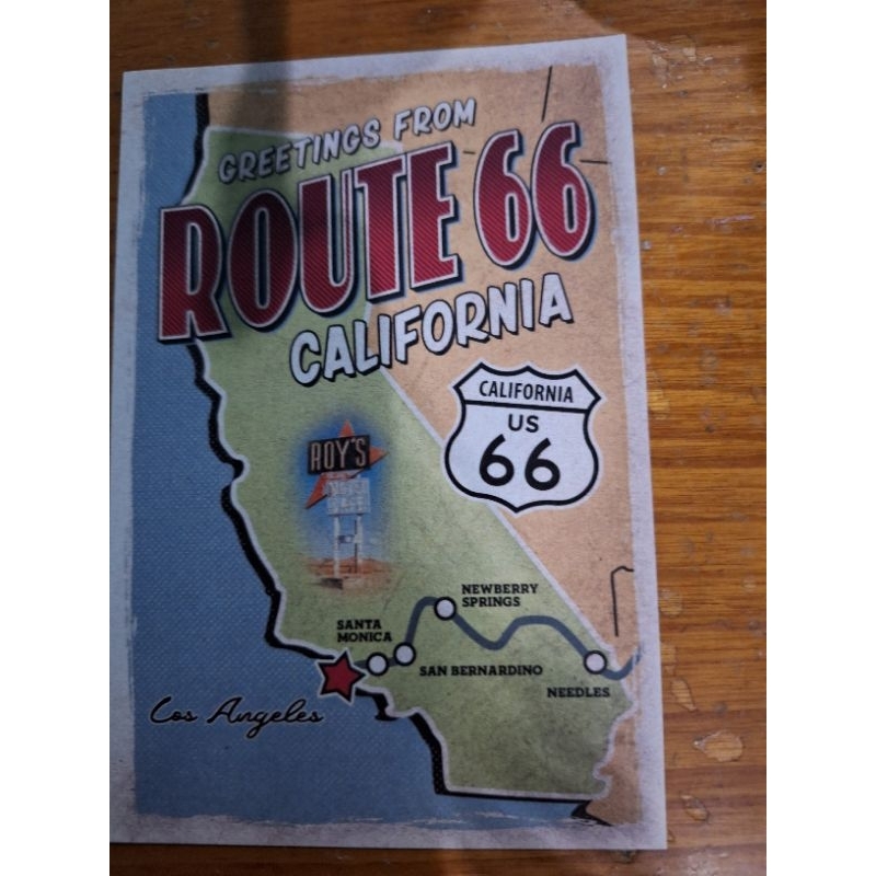 

kartu pos route 66 california/usa postcard