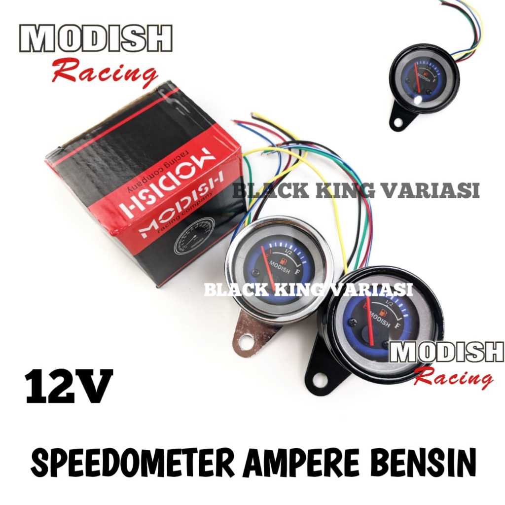RB Speedometer Amper Bensin Led Jarum Amper Bensin Jarum Led Lampu Universal Fuel Meter Bensin Amper