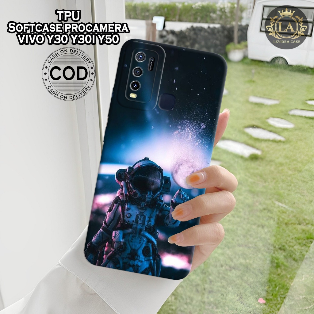 Case VIVO Y30 Y30i Y50 Terbaru - Leviora Case - Fashion Case Astronot - Softcase  VIVO Y30 Y30i Y50 