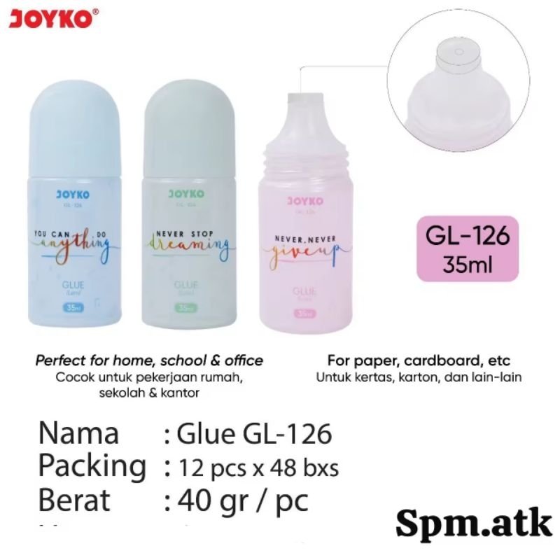

(1 Pcs) Lem Glue Joyko GL-126 35 ml - Daya Rekat Kuat & Tahan Lama