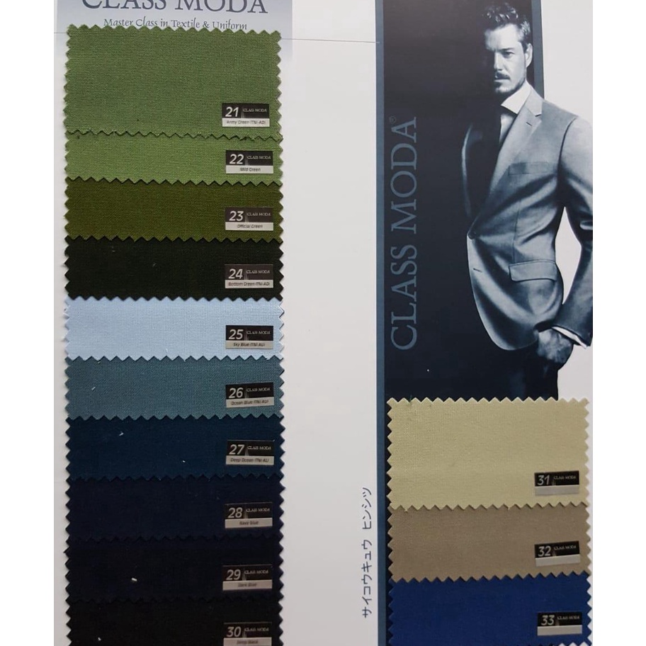 KODE X56K Kain Bellini Class Moda Bahan Seragam Jas Pria High Twist Semi Wool Meteran