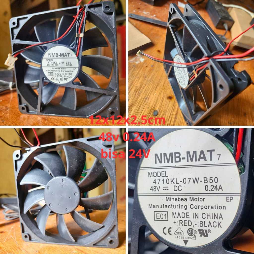 KIPAS 12x12cm FAN  DC NMB 48V 0.25A bisa jalan 24V SECOND ORIGINAL