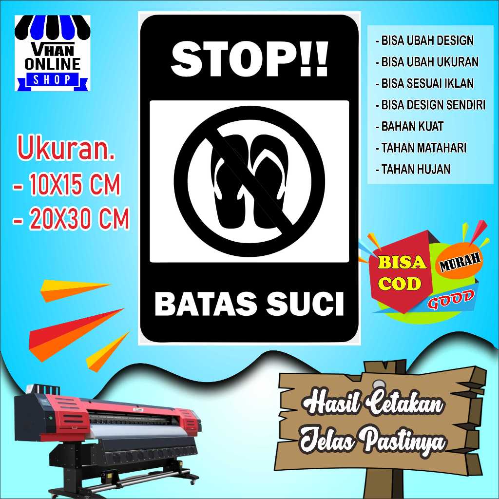 

Sticker Tempelan Batas Suci Gambar Jelas Putih