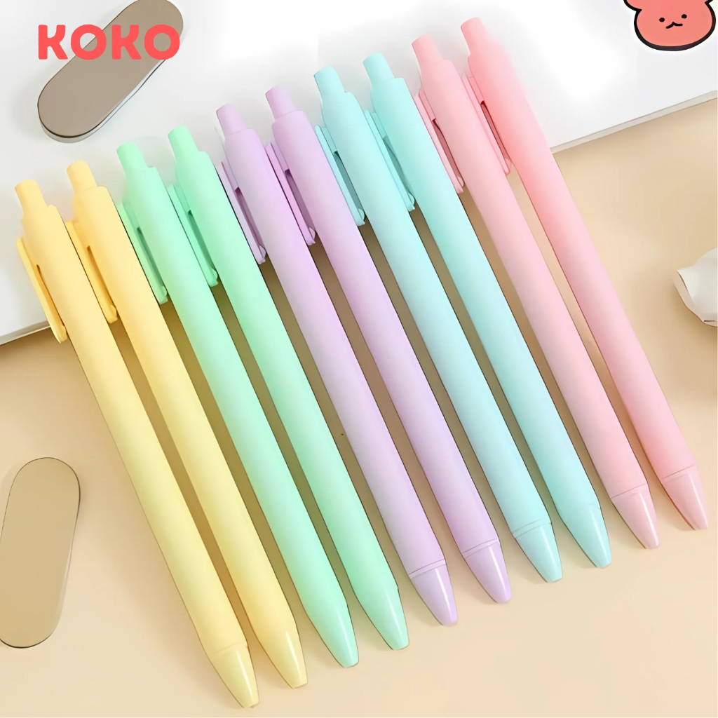 

(PAKET ISI 6 PCS) Bolpen Koko BP-106 Bolpen Cetekan Macaroon Pulpen Warna Pastel Tinta Hitam Alat Tulis Sekolah Kantor Warna Warni