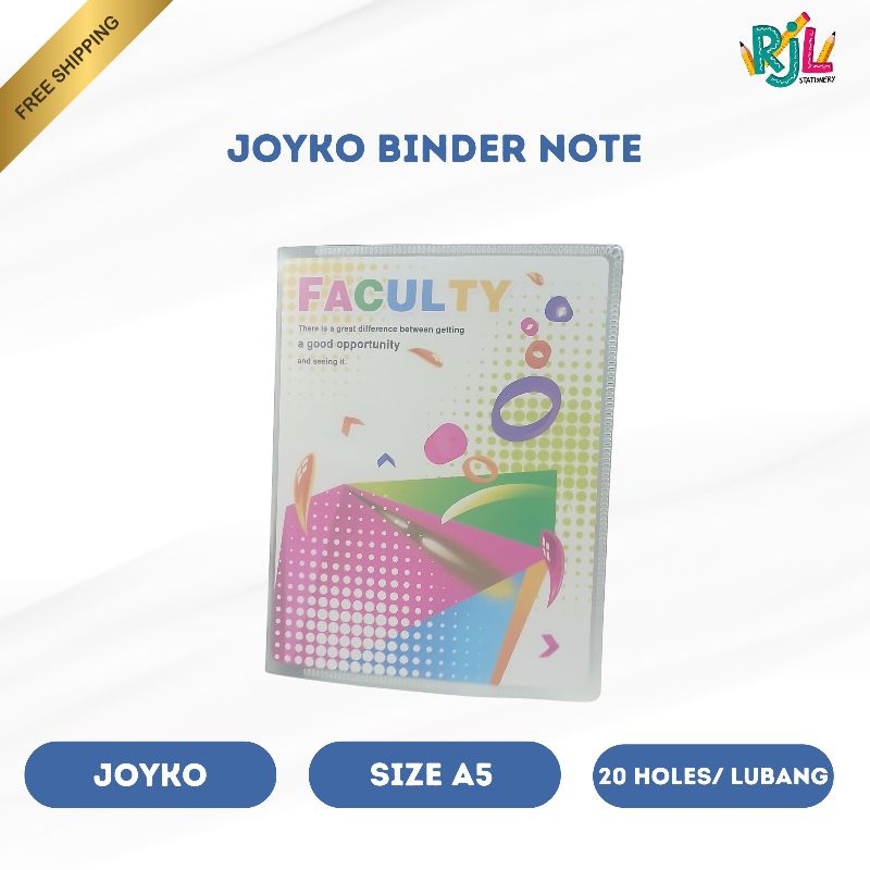 

Joyko Binder Note | Size A5 | 20 Holes / Lubang