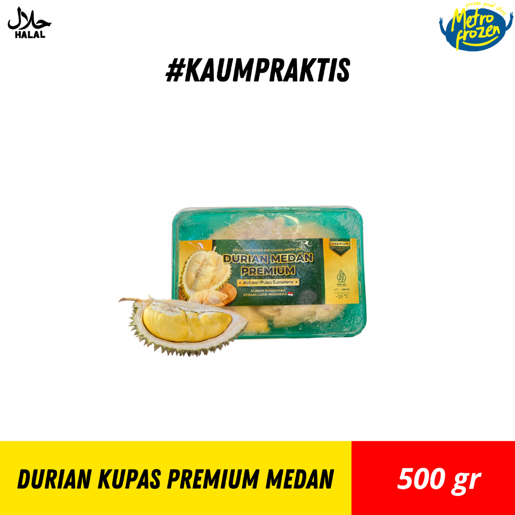 

Durian Kupas Premium Medan Box 500gr
