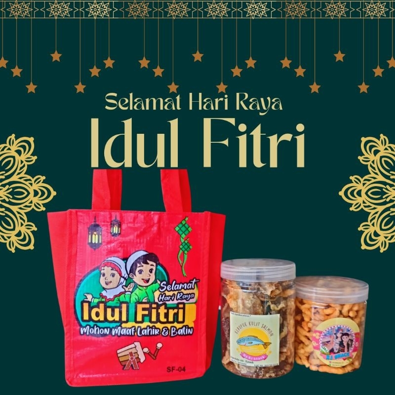 

Hampers Lebaran Keripik Salmon dan Stik Keju Premium Snack Parcel Enak