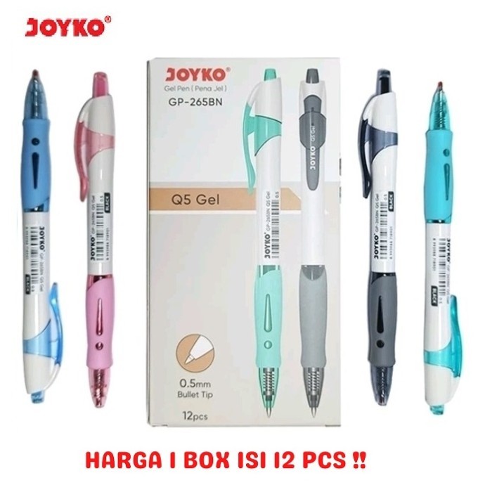 

[ PACK ] Pulpen Ballpoint Pen Gel 0.5 mm - Joyko GP-265 BN Q5 MURAH!