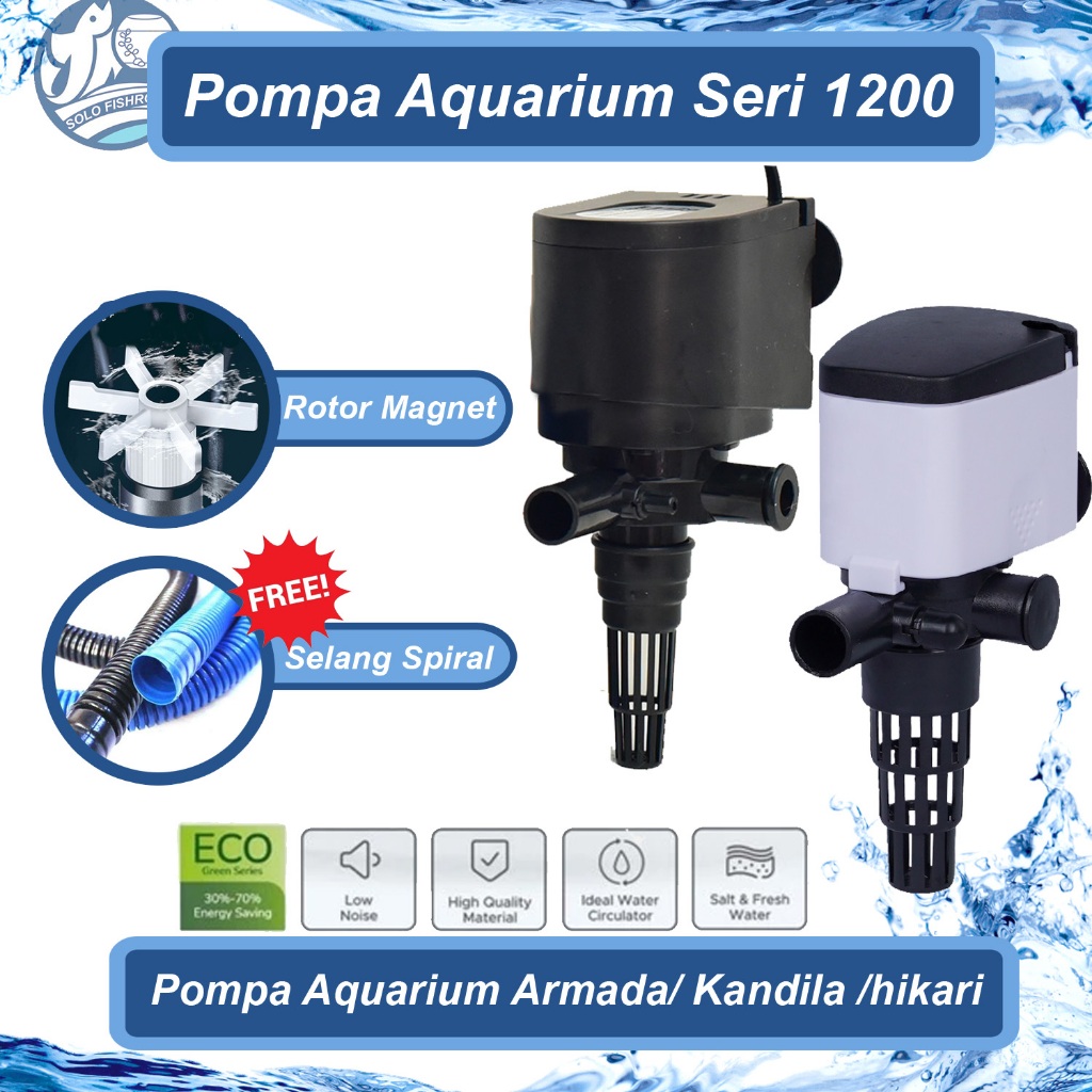 Water Pump Mesin Air Pompa Filter Celup Aerator Aquarium Mini Low watt