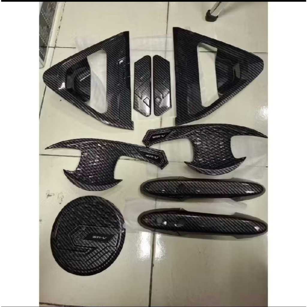 paket outer handle + tank cover wrv hitam/carbon