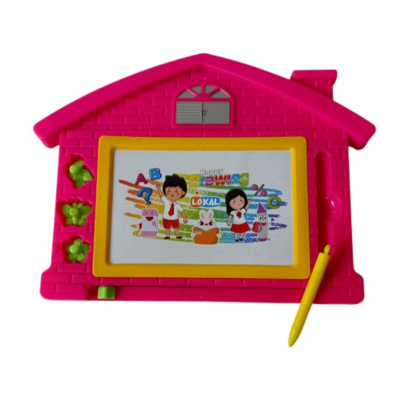

mainan edukasi papan magnet karakter rumah
