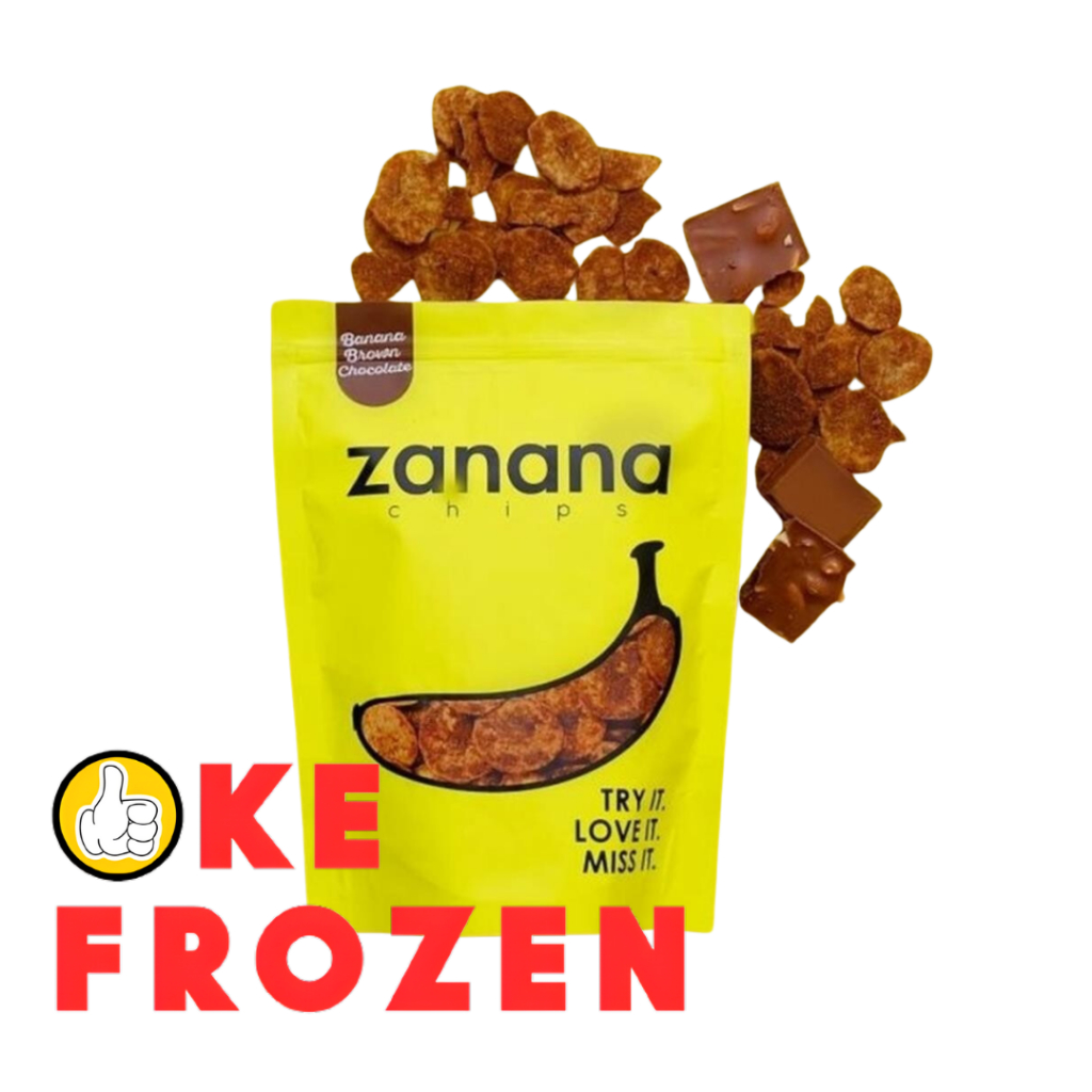 

ZANANA CHIPS BANANA BROWN CHOCOLATE 80GR/KERIPIK PISANG RASA COKLAT