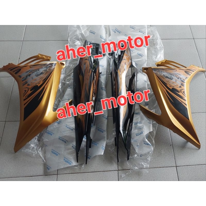 Sayap dan body jupiter mx new 135 hitam gold