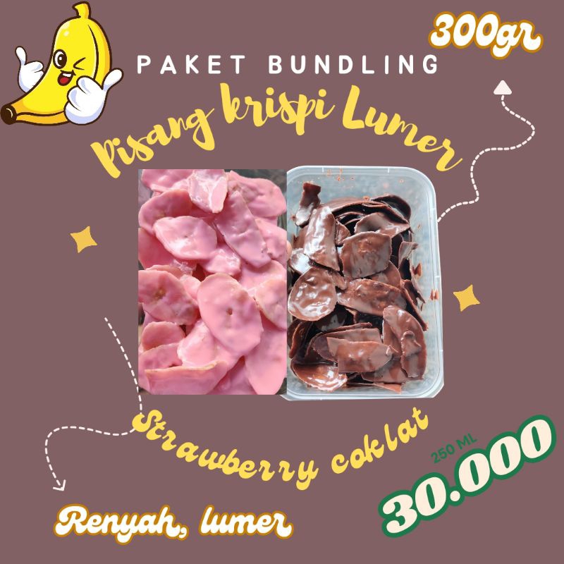 

Paket BUNDLING strawberry coklat berat 300gr