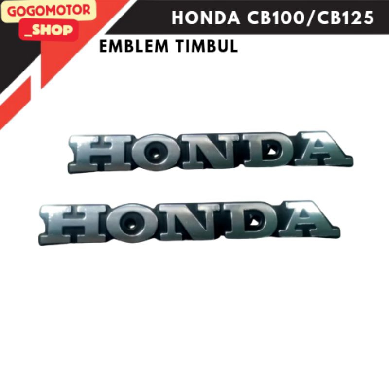 EMBLEM TIMBUL HONDA CB100 CB125 EMBLEM HONDA CB 100 CB125 ORIGINAL PLAT BESI