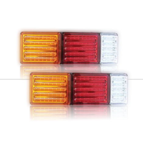 STOPLAMP LAMPU REM BELAKANG SEIN RUNNING TRUK MODEL 8D RUNNING 41 CM 12/24 VOLT