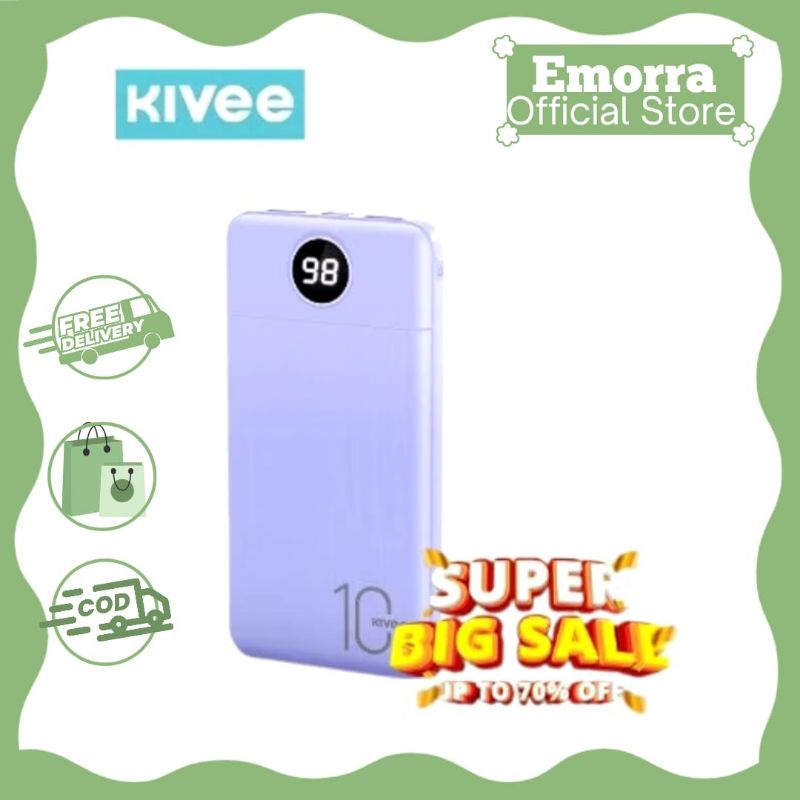 KIVEE PowerBank 20000 mAh Fast Charging Mini Portabel PT126 Max Macaron Original