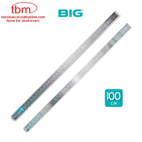 

TBMO BIG Penggaris Besi / Stainless Steel Ruler Tebal dan Kokoh Panjang 100 CM Tebal 1,5 MM PG-6100