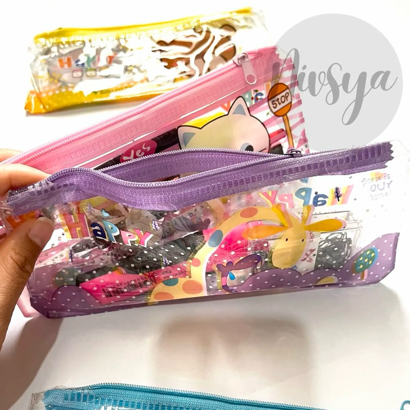 

Tempat Pensil Mika Motif Karakter Warna Ungu Pink Kuning Biru Tempat Pensil Anak Motif Kartun Lucu