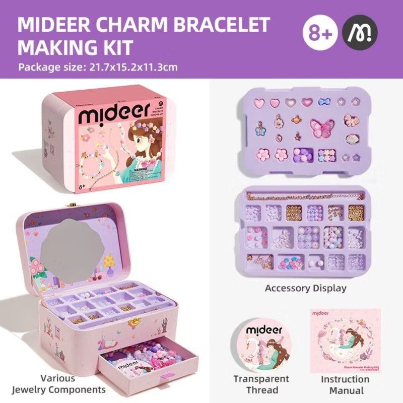 Mideer Charm Bracelet Making Kit Girls Toys Mainan Anak Perempuan Makeup