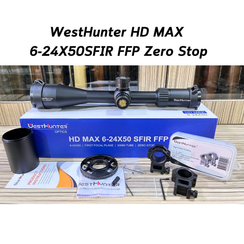 TELESKOP WESTHUNTER HD MAX 6-24x50 SFIR FFP ZERO STOP