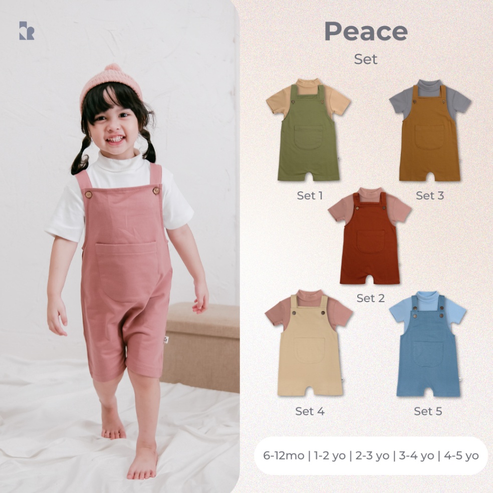 KODE G75F KINDR  Peace Set  Setelan Anak