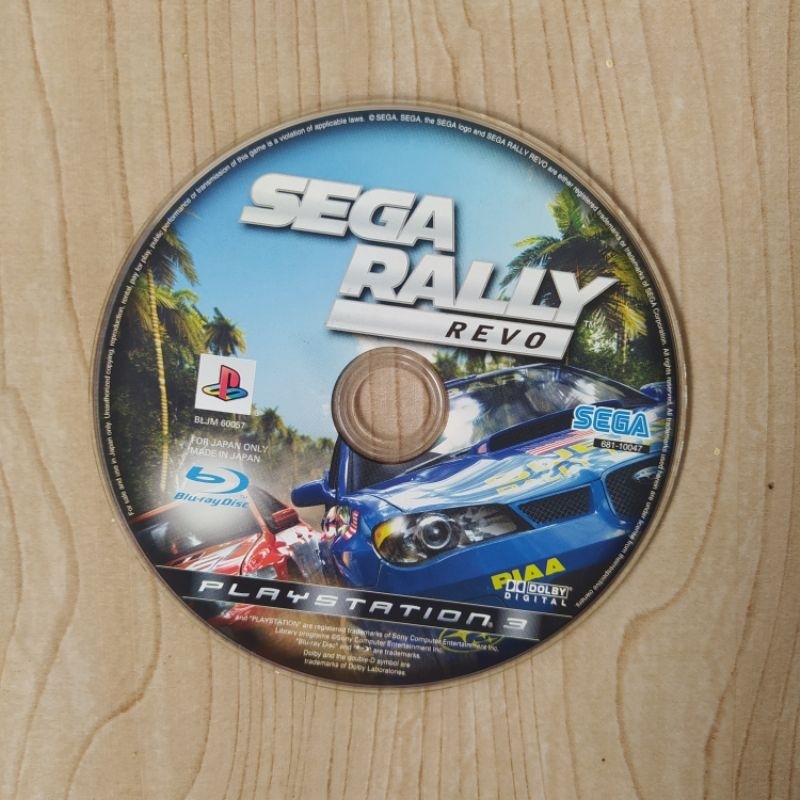PS3 BD Kaset Sega Rally Revo Original