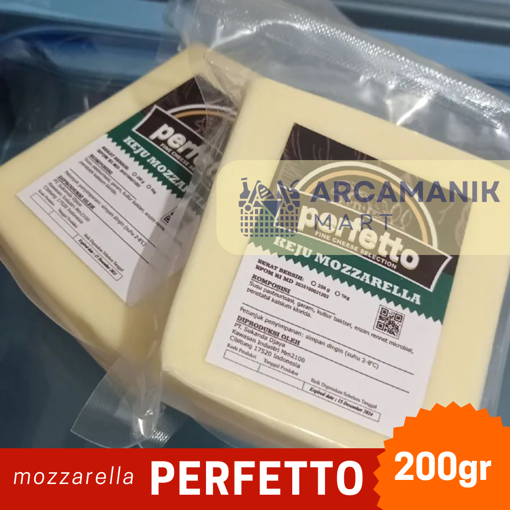 

Keju Mozzarella Perfetto 200gr Murah Import Exp Lama Halal