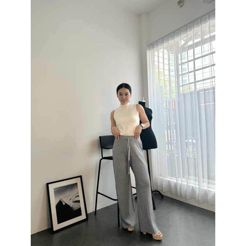 UNIQ Celana Knit Kulot, Celana Knit Wanita, Celana Knit Korea.