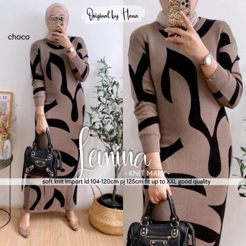 nafa dress rajut import ori w&w dress knit premium gamis rajut jumbo ld120 ld 130 xl xxl xxxl dress 