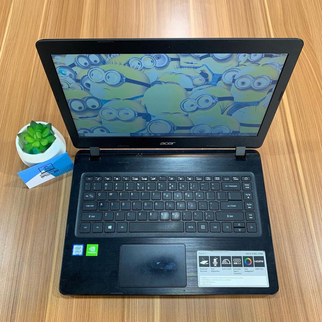 ACER ASPIRE 5 CORE i3 GEN 8 NVIDIA MX230 RAM 4 GB SSD 256GB SECOND/BEKAS