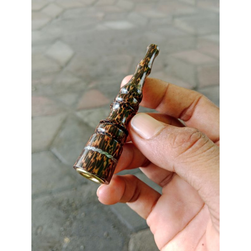 Once pipa cangklong kayu Liwung motif profil timah