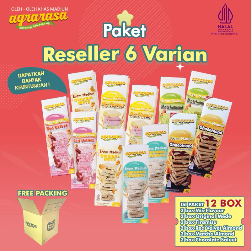 

Paket Reseller Brem Madiun Agrarasa - Paket Reseller isi 12pcs 180g