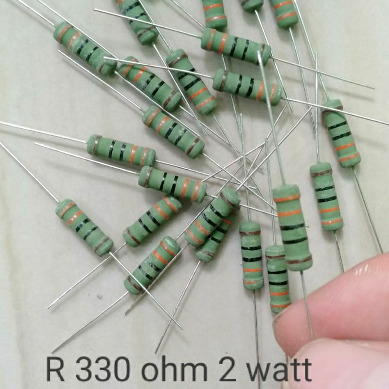 Resistor 330 ohm 2 watt hijau