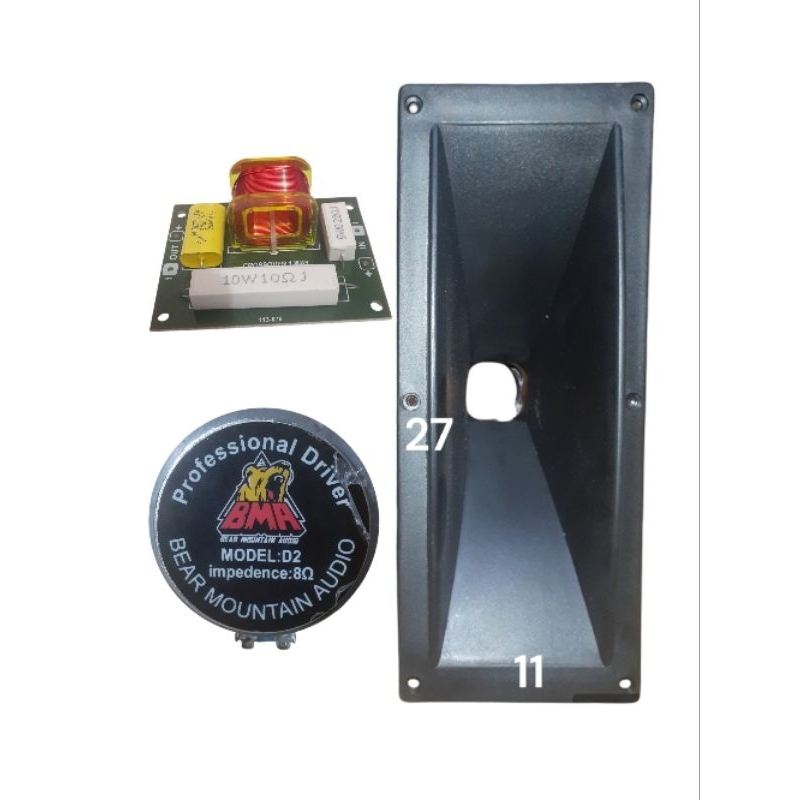Paket Tweeter BMA D2 400 Watt Plus Corong Dan Crossover Tweeter