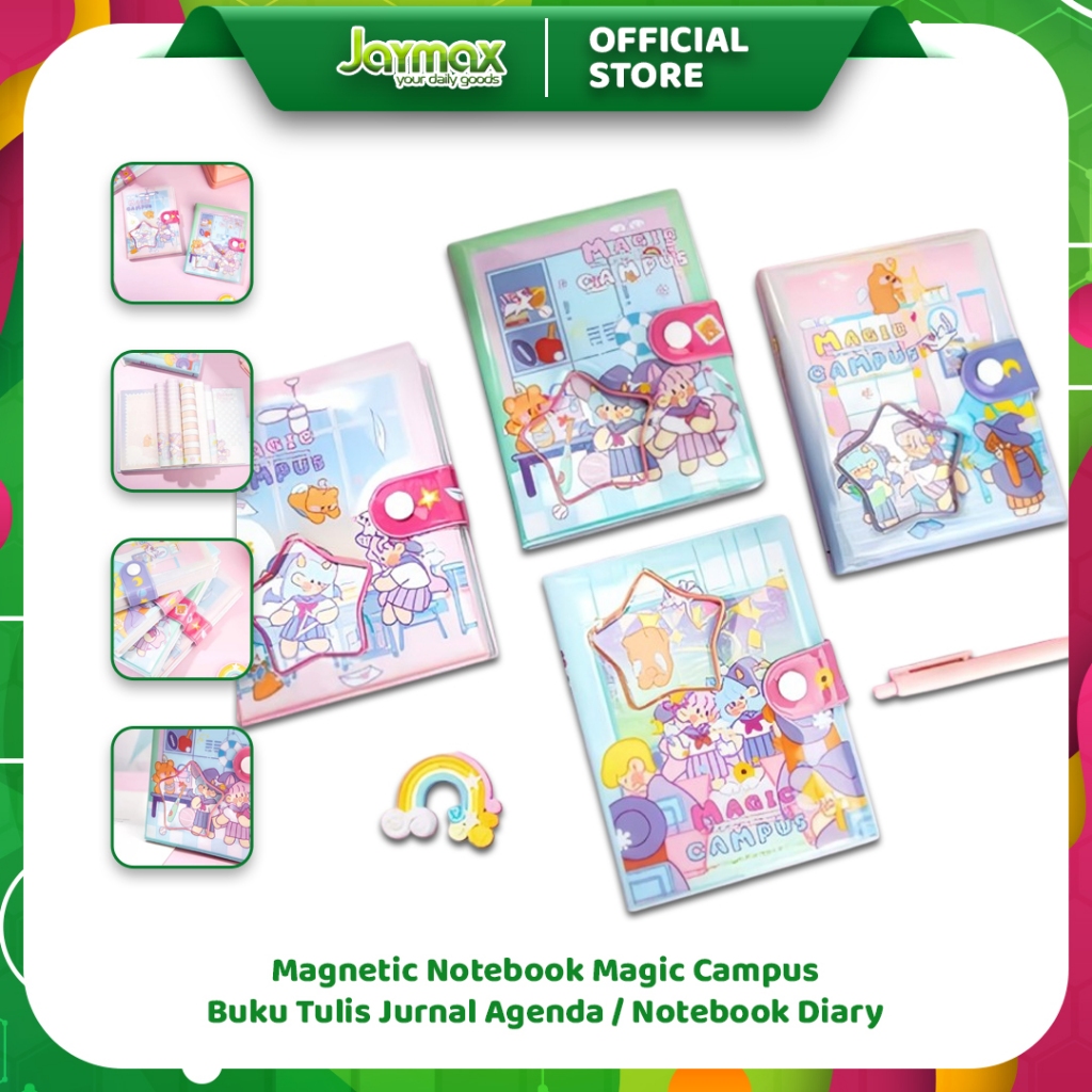 

Magnetic Notebook Magic Campus / Buku Tulis Jurnal Agenda / Notebook Diary