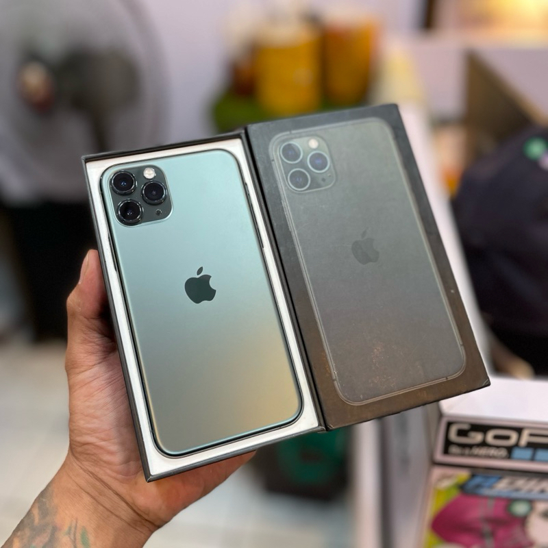 iPhone 11 Pro 256gb Green Resmi iBox fulset likenew