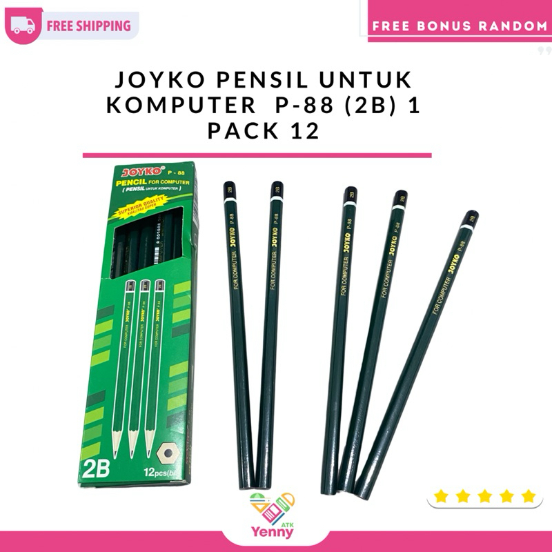 

Joyko Pensil Untuk Komputer 2B 1 Pack 12 ( P-88 )