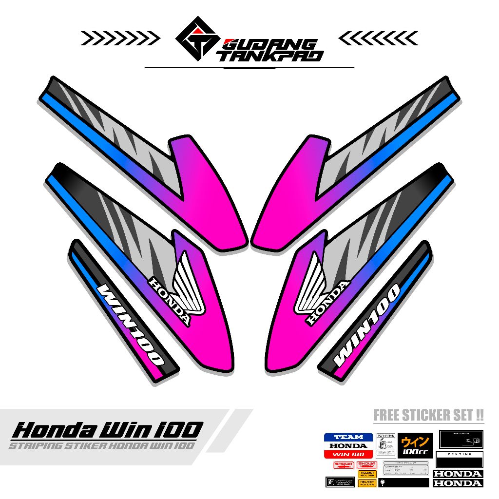 STRIPING HONDA WIN 100 / MTF 33 / STIKER STRIPING MOTOR WIN 100 / STRIPING WIN 100 / STIKER POLET WI