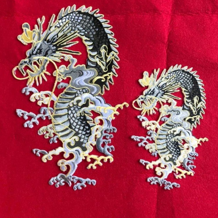 Grosir Terjamin  PATCH BORDIR DRAGON  EMBLEM BORDIR NAGA
