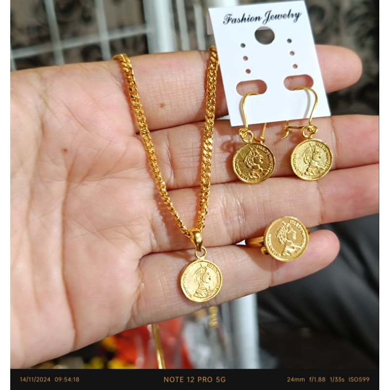 set koin alpaka lapis emas