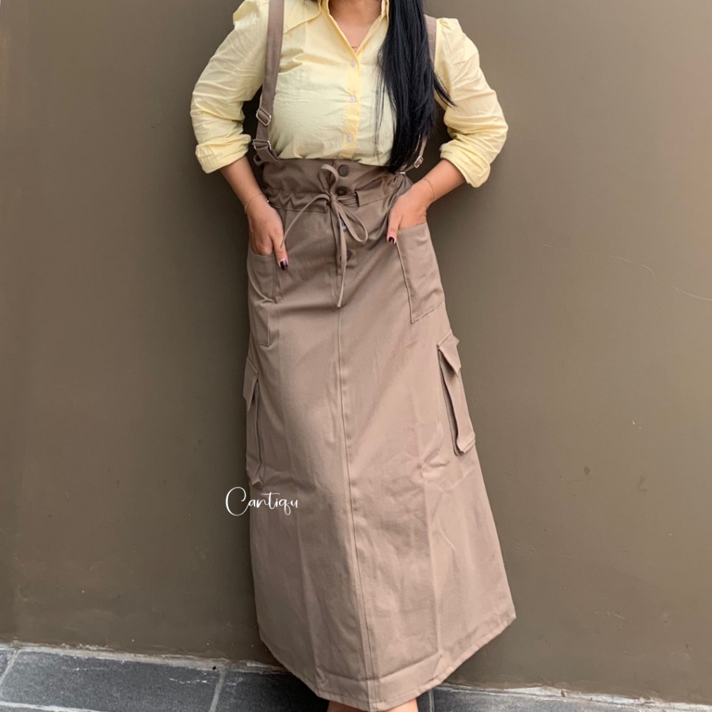 JUMPSUIT WANITA ROK CARGO TERBARU ONORA OVERALL JUMBO XXXL