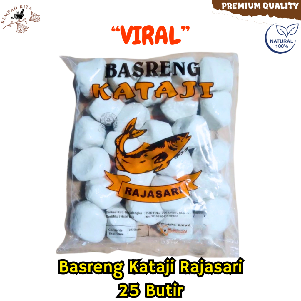 

Basreng Kataji Rajasari Isi 25 Butir / Bakso Baso Goreng Ikan / Bahan Utama Basreng Pedas Mentah