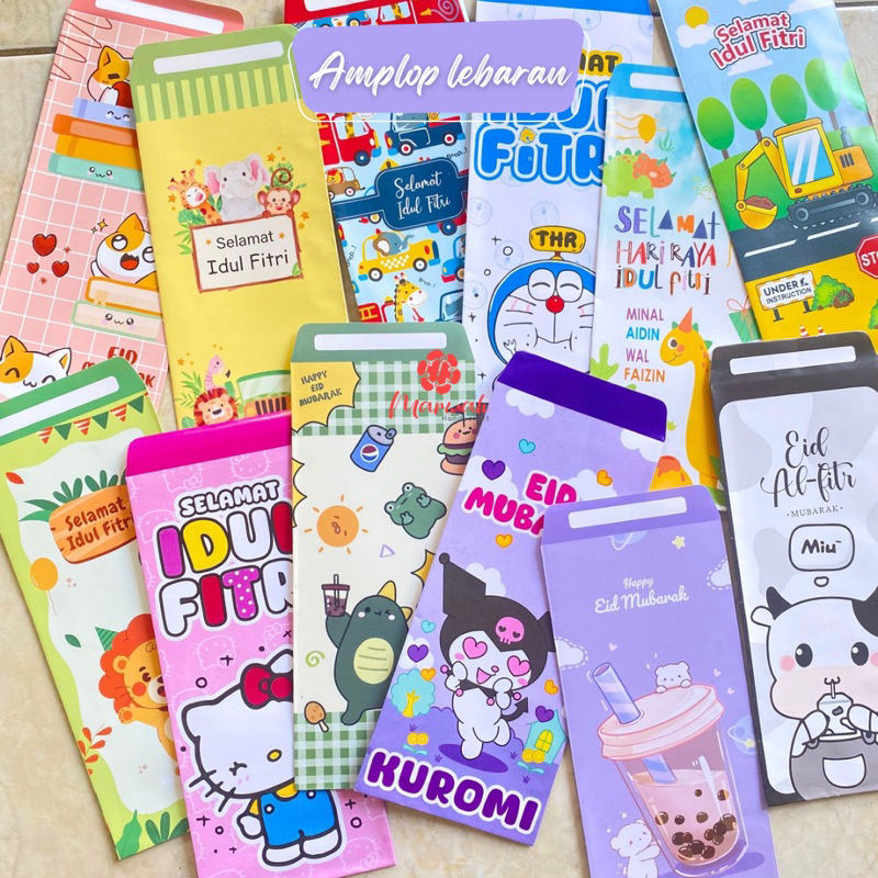 

Amplop Lebaran Motif Karakter Lucu dan Muslim Isi 10 pcs Kertas AP 120 gsm Tebal Angpau Lebaran Unik