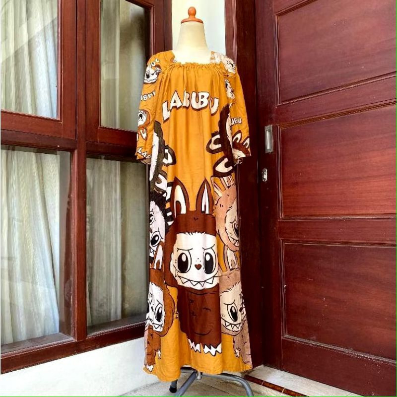 Daster Labubu Fuji Kerut Dada Jumbo Ld 120 Busui Bumil Adem